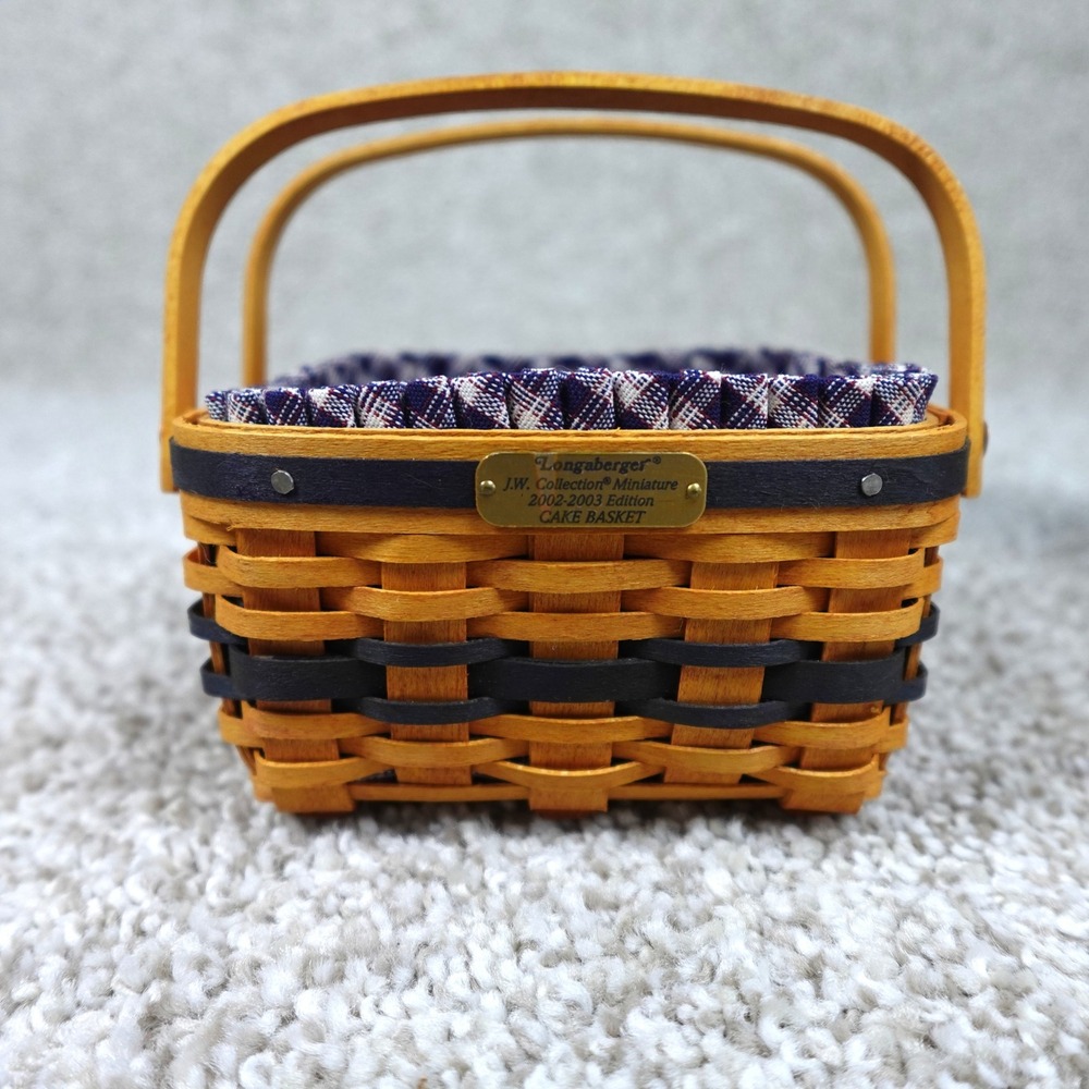 Longaberger JW‎ Collection Miniature Cake Basket Set 2002-2003 Edition with Box